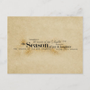 Postal Temporada de Joy Gold Wordart