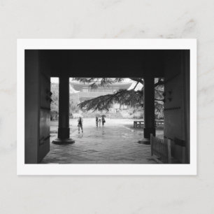 Postal Temporada de lluvias: templo de Zojoji, Tokio