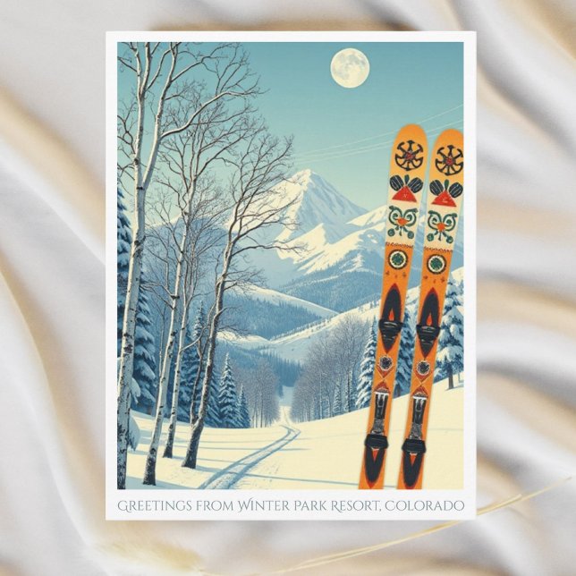 Postal Temporada de vacaciones de esquí en Winter Park Re (Subido por el creador)