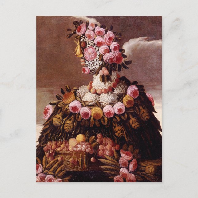 Postal Temporadas de Giuseppe Arcimboldo (Anverso)