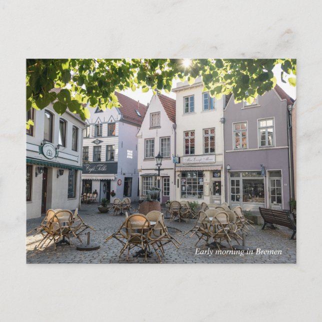 Postal Temprana mañana en Bremen (Anverso)