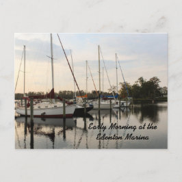 Postal Temprana mañana en el puerto deportivo de Edenton