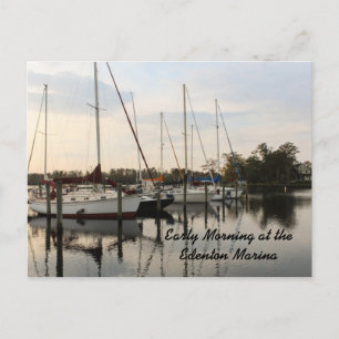 Postal Temprana mañana en el puerto deportivo de Edenton