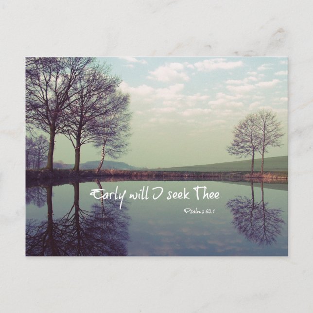 Postal Temprano buscaré el Verso de la Biblia (Anverso)