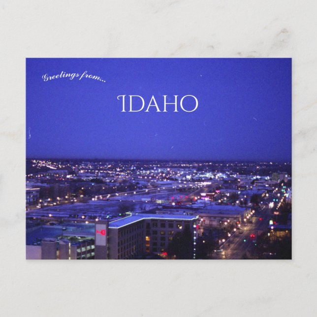 Postal Temprano en la mañana en Boise Idaho (Anverso)