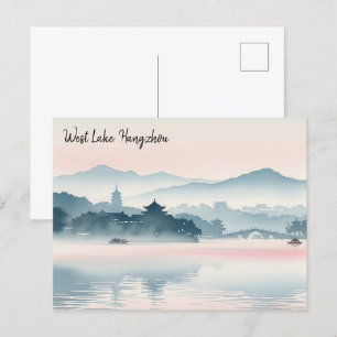 Postal Temprano por la mañana Hangzhou West Lake Hangzhou