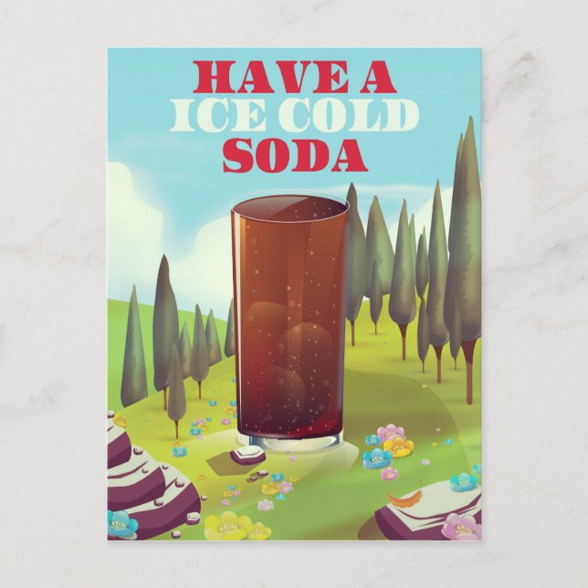 Postal Ten un comercial de refrescos helados. (Anverso)