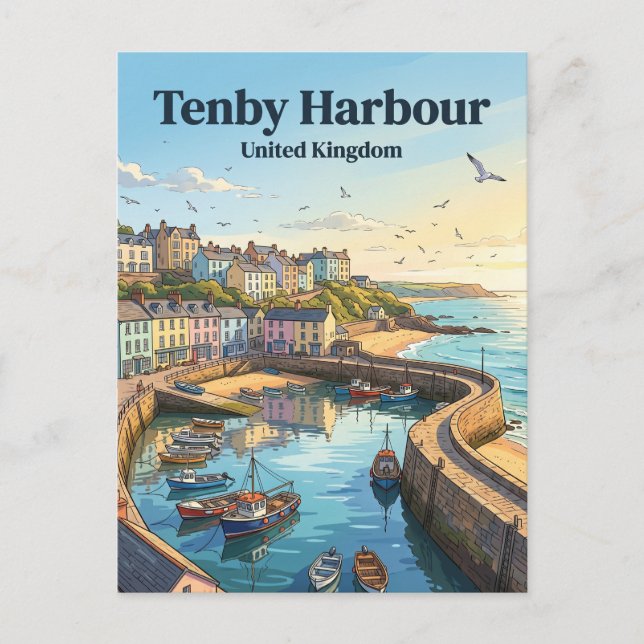 Postal Tenby Reino Unido (Anverso)