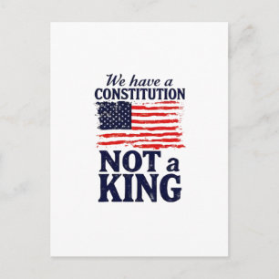 Postal Tenemos Constitución No un Rey USA Pro Democrático