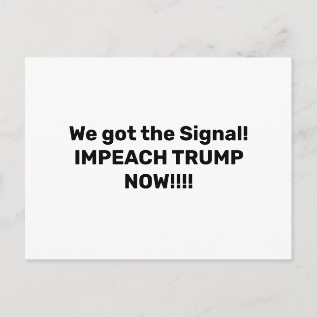 POSTAL TENEMOS LA SEÑAL. ¡¡¡IMPIDAN TRUMP AHORA!!! (Anverso)