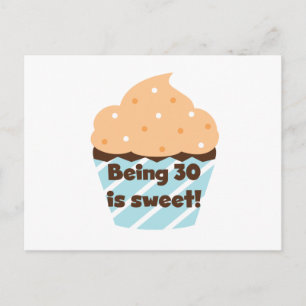 Postal Tener 30 años es dulces camisetas y regalos