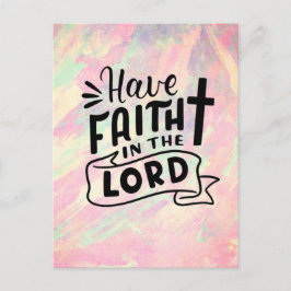 Postal Tener fe en el Señor