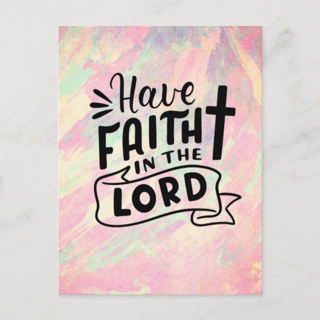 Postal Tener fe en el Señor (Anverso)