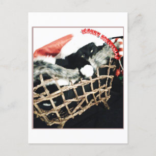 Postal Tener Navidades de pulgada negra