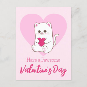Postal Tener un El día de San Valentín de Pawsome   Graci