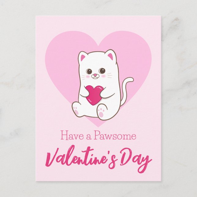 Postal Tener un El día de San Valentín de Pawsome | Graci (Anverso)