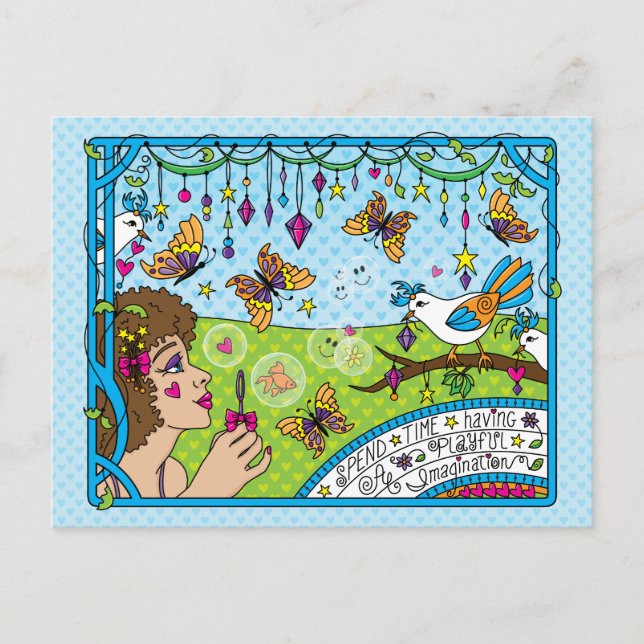 Postal Tener Una Imaginación Jugadora_ (Anverso)