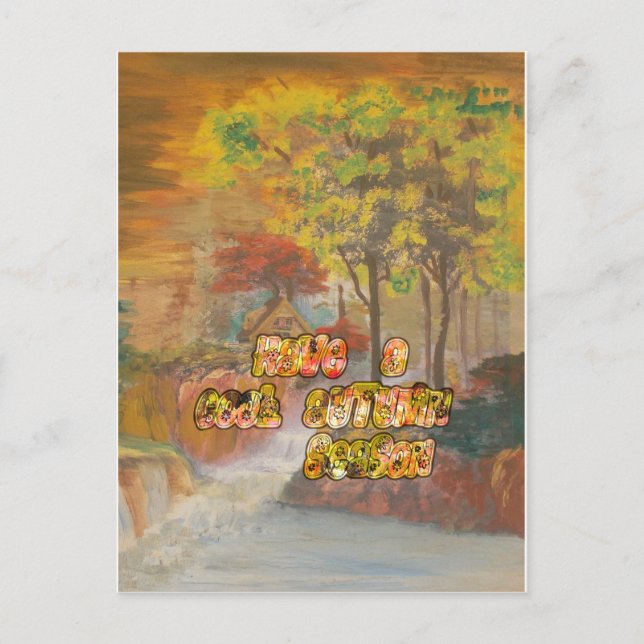 Postal Tener una impresión de arte vintage de la temporad (Anverso)