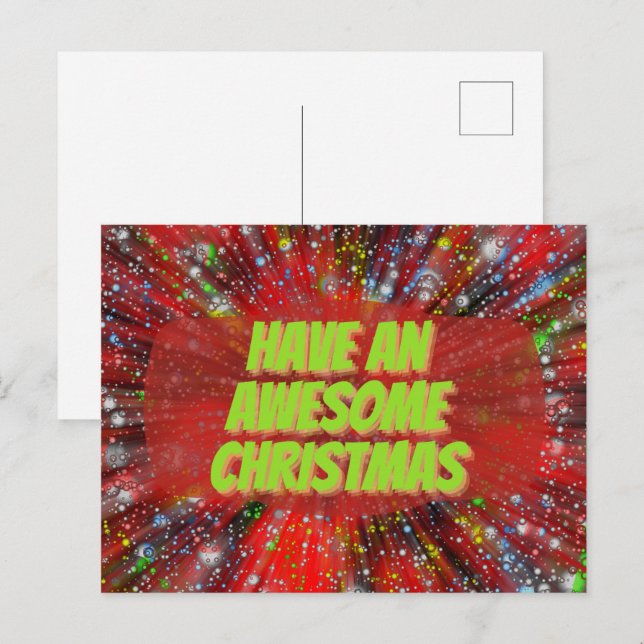 Postal Tener Una Impresionante Postcarta De Navidades (Anverso / Reverso)