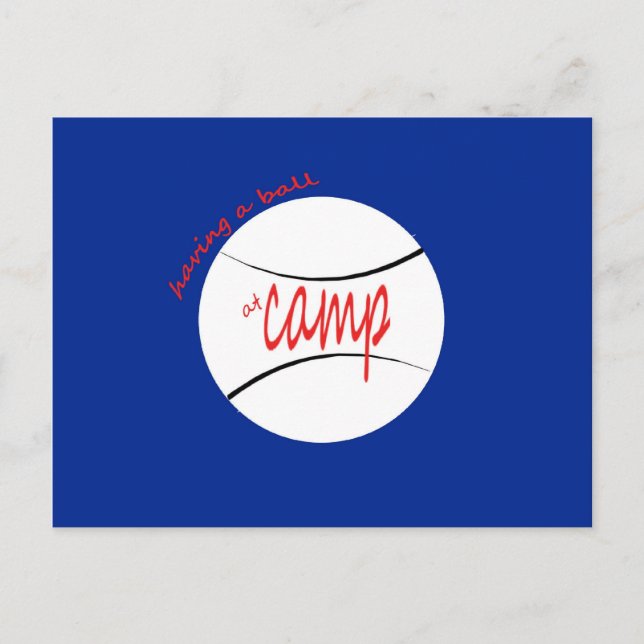Postal Tener una pelota en el campamento (Anverso)