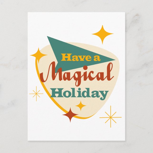 Postal Tener unas vacaciones mágicas (Anverso)