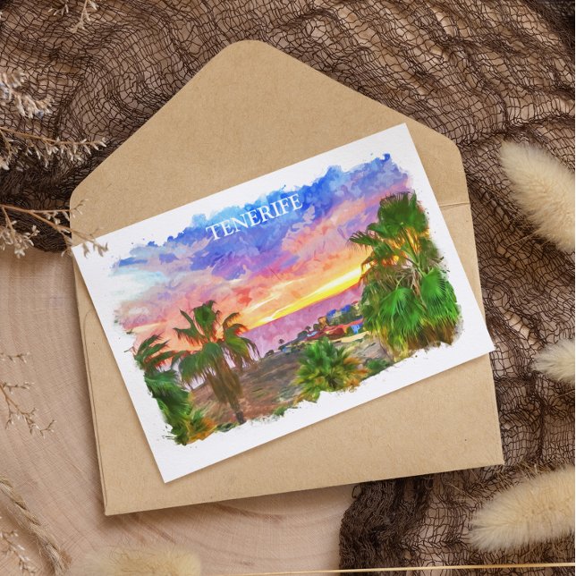 Postal Tenerife España Canarias Isla Viaje (tenerife vintage travel postcard)