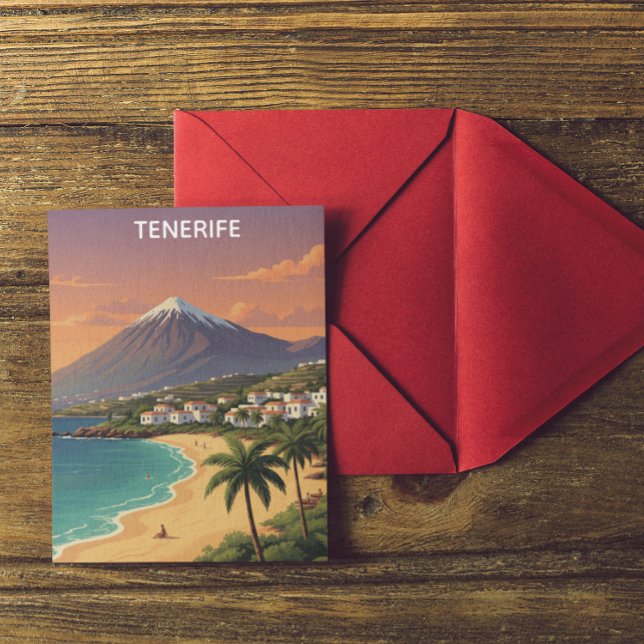 Postal Tenerife Mount Teide Canary Island Vintage Travel (Tenerife Mount Teide Canary Island Vintage Travel Postcard)