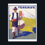 Postal Tenerife, un par de aldeanos, España, vintage<br><div class="desc">Imagen perfecta para su nuevo diseño de impresión. Podría ser un buen regalo o un "toque final" para decorar la casa.</div>