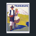 Postal Tenerife, un par de aldeanos, España, vintage<br><div class="desc">Imagen perfecta para su nuevo diseño de impresión. Podría ser un buen regalo o un "toque final" para decorar la casa.</div>