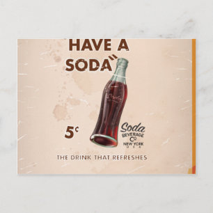 Postal Tenga una publicidad antigua de Soda