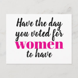 Postal Tengan el Día que Votaron que Tengan las Mujeres P