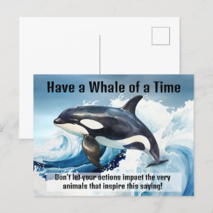 Postal "Tengan una ballena de un tiempo" Idioma pivotal c