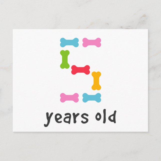 Postal Tengo cinco años (Anverso)