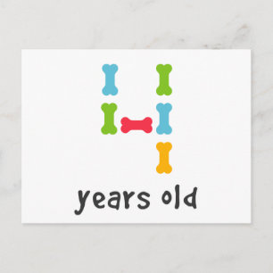 Postal Tengo cuatro años