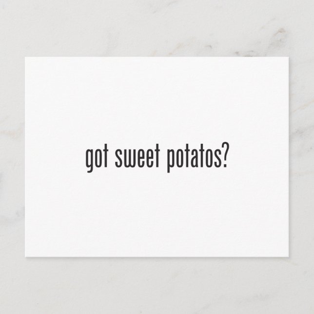 Postal tengo dulce potatos (Anverso)
