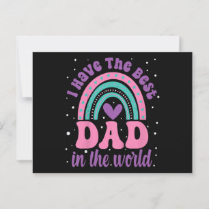 Postal Tengo El Mejor Papá En El Mundo Del Niño Chica Fat