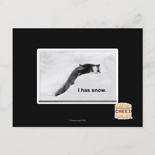 Postal Tengo nieve. (Anverso)