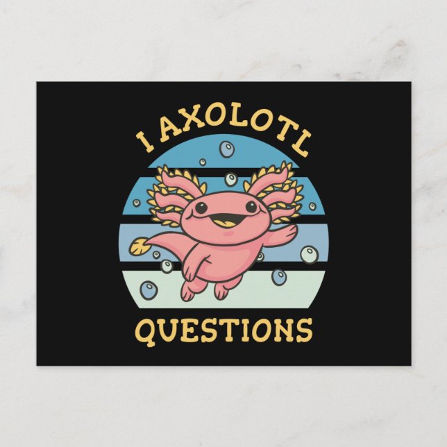 Postal Tengo preguntas de ajolote (Anverso)