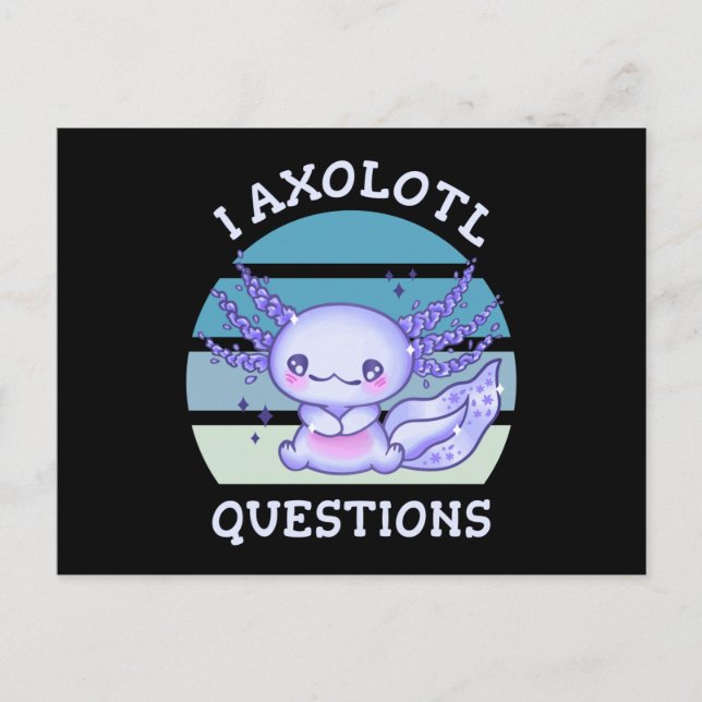 Postal Tengo preguntas de ajolote (Anverso)