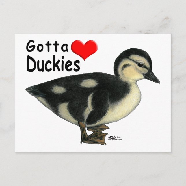 Postal Tengo que amar a los patitos (Anverso)