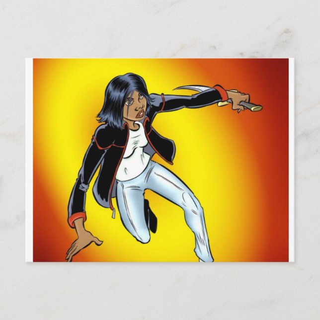 Postal ¡Tengo que correr, nena! (Anverso)