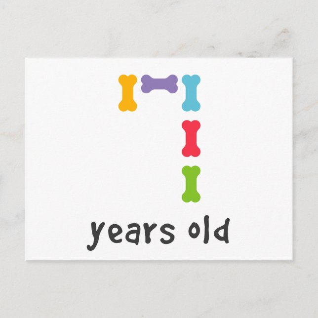 Postal Tengo siete años (Anverso)