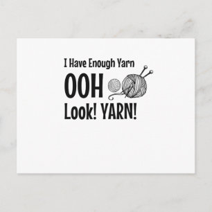 Postal Tengo Suficiente Yarn Gracioso Knitus Crochet