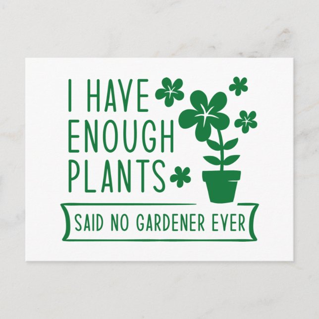 Postal Tengo Suficientes Plantas (Anverso)