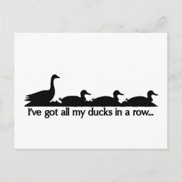 Postal Tengo todos mis patos seguidos...