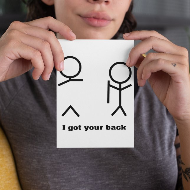 Postal Tengo tu espalda (I got your back postcard)