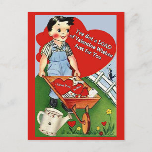 Postal Tengo un montón de deseos de San Valentín sólo par