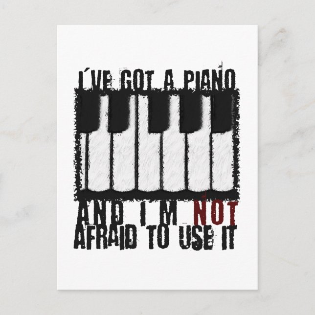 Postal Tengo un piano (Anverso)