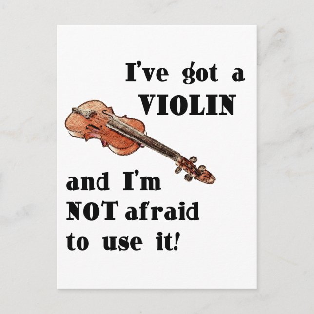 Postal Tengo un violín (Anverso)