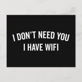Postal Tengo una cita divertida de WiFi